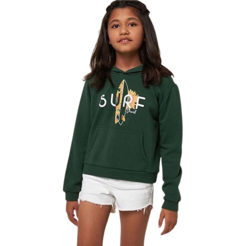 O’Neill Girls Scobie Hooded Pullover in Forest
