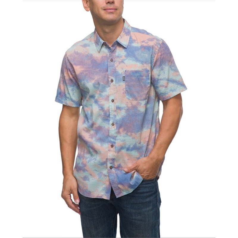 Reef Claude Men’s Short Sleeve Woven in Aruba Blue