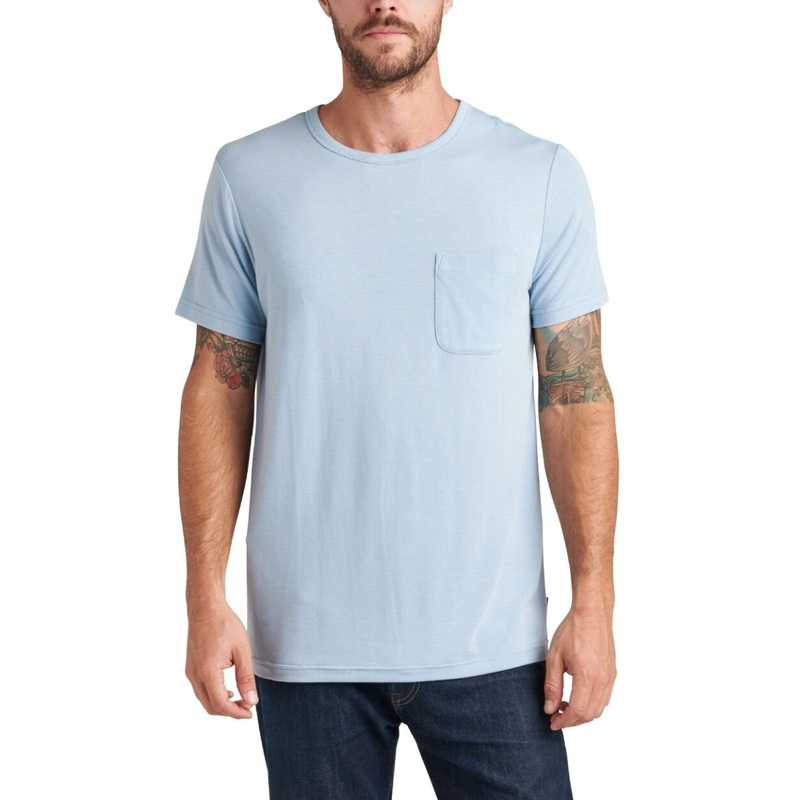Reef Smith Men’s Short Sleeve Knit in Dusty Blue
