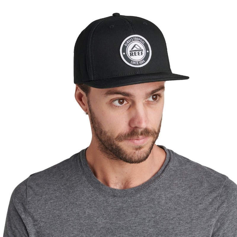 Reef Woodbury Men’s Flat Bill Hat in Caviar