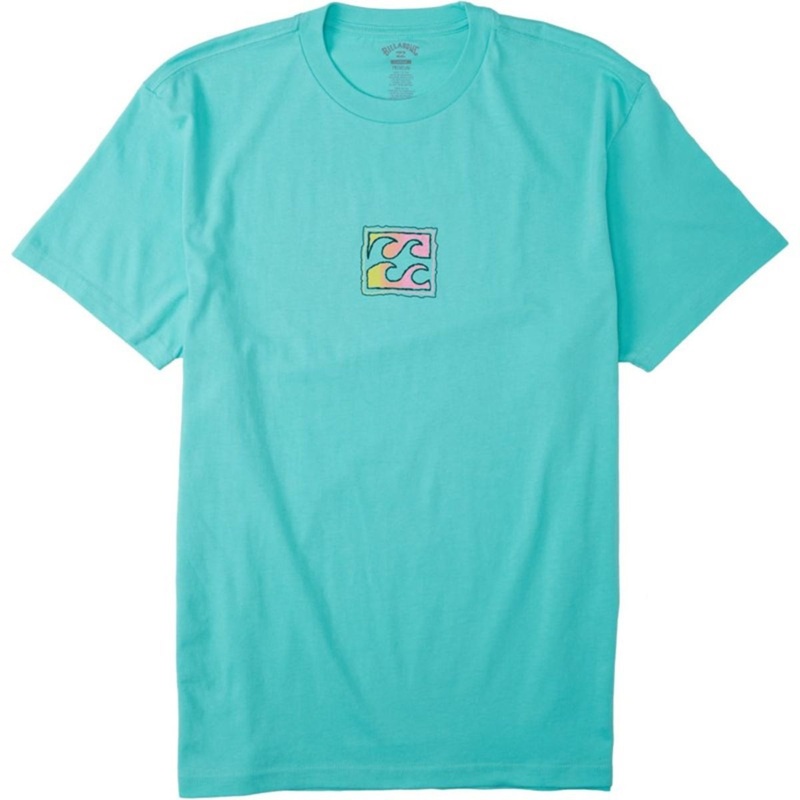 Billabong Crayon Wave Men’s Tee in Light Aqua