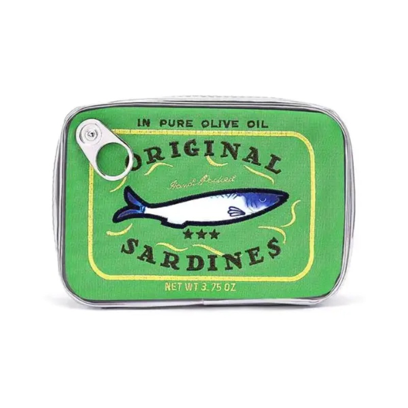 Sardine’s Tin Can Cosmetic Bag in Green