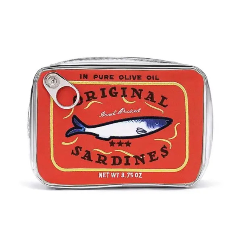 Sardine’s Tin Can Cosmetic Bag in Orange