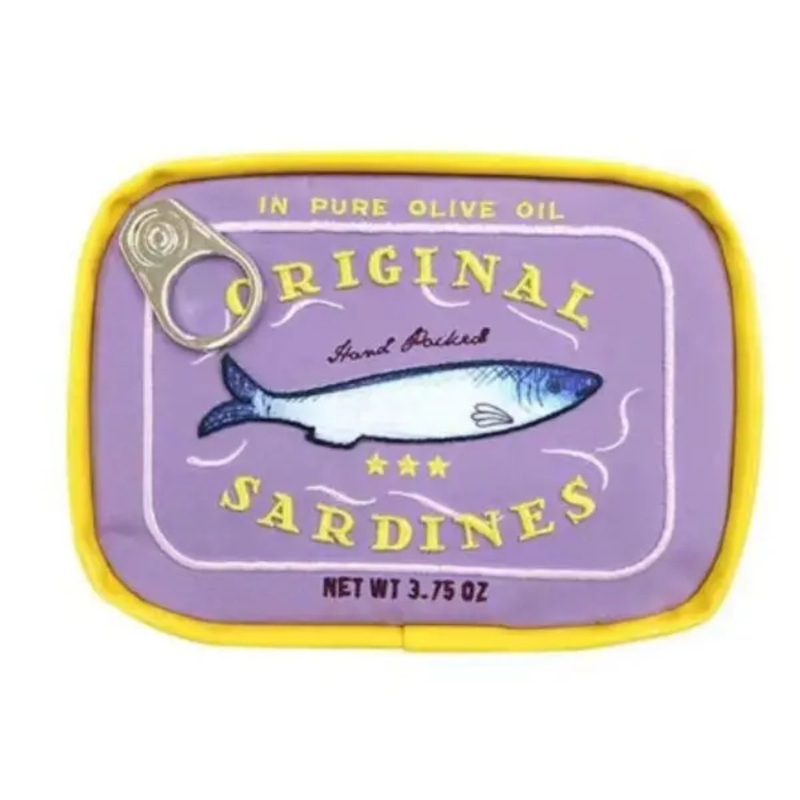 Sardine’s Tin Can Cosmetic Bag in Violet Yellow