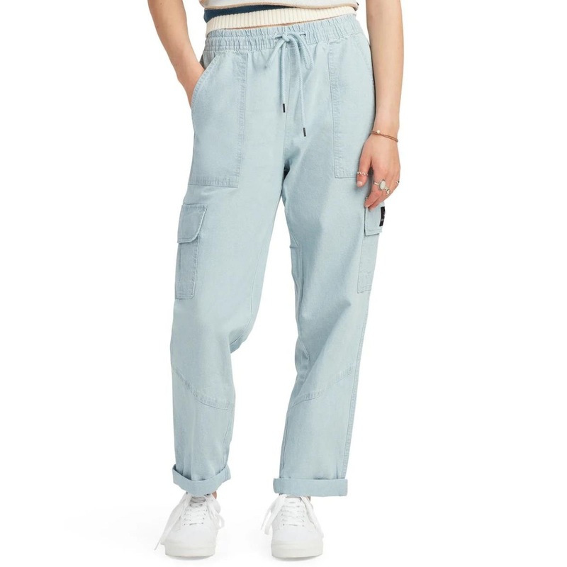 Body Glove Women’s Cargo Chambray Pant in Bleach Wash