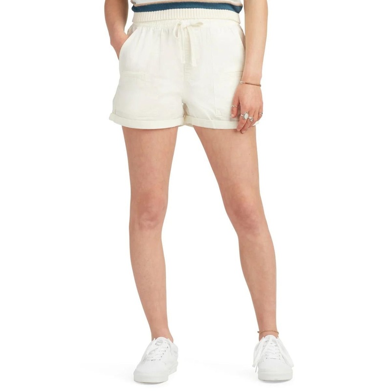 Body Glove Women’s Elastic Waist Twill Short in Cream
