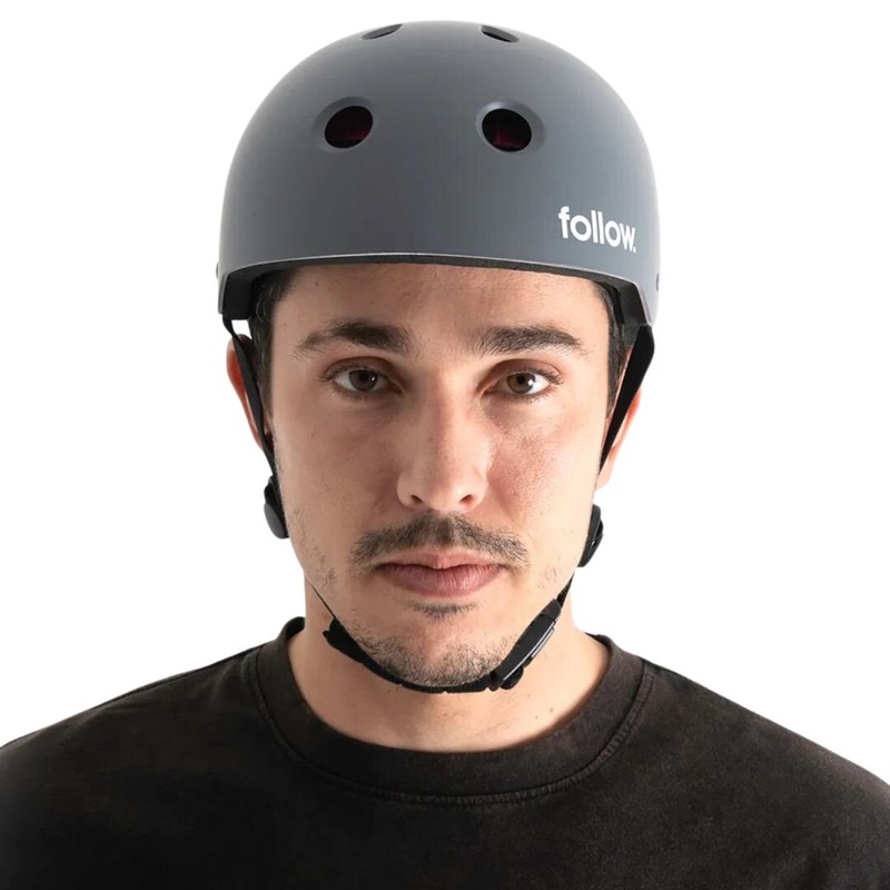 Follow Pro Helmet in Charcoal/Pink