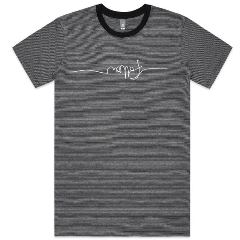 Follow Stripe Stitch Men’s Tee in Black