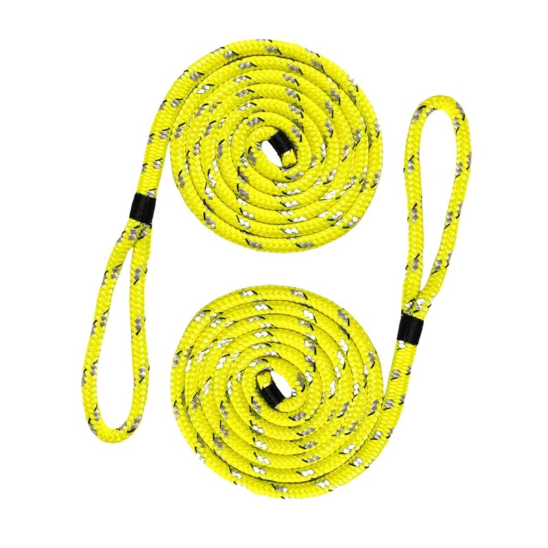 Mission Fender Lines (2-Pack) 3/8” 6 Ft long in Hello Yellow