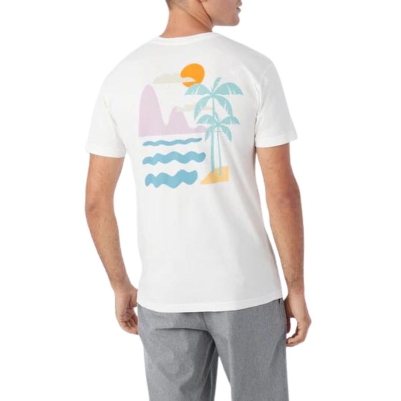 O’Neill OG Aloha Hour Tee in Off White