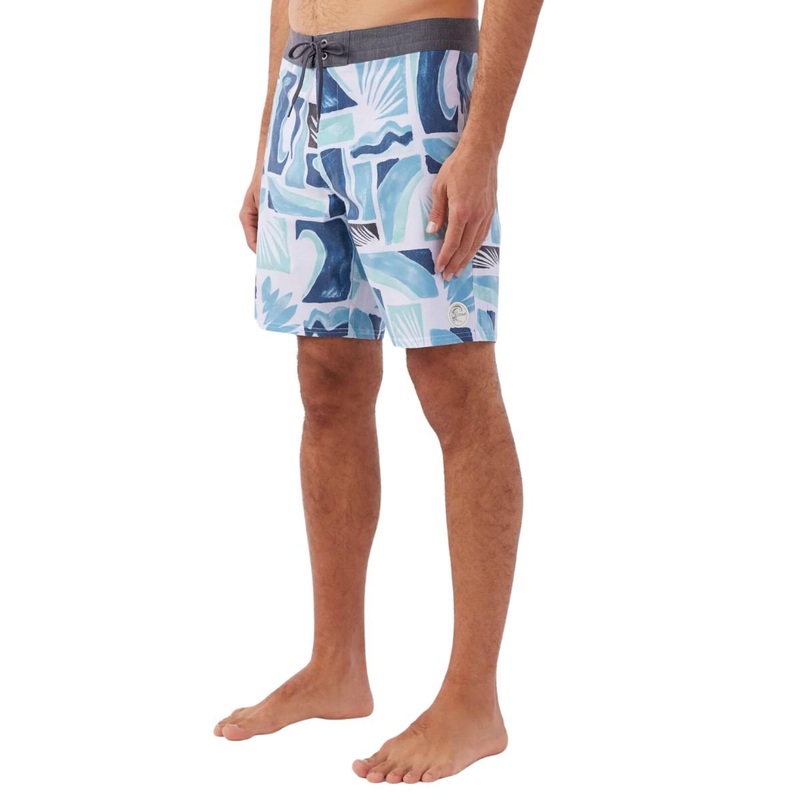 O’Neill OG Print 18″ Boardshorts in White