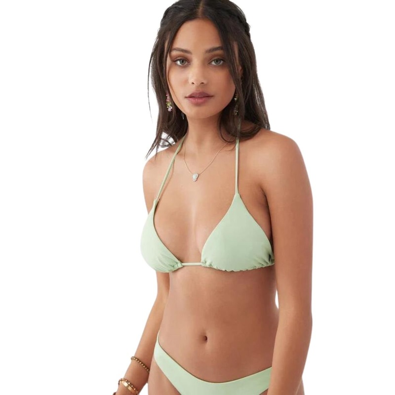 O’Neill Saltwater Solids Venice Bikini Top in Oasis