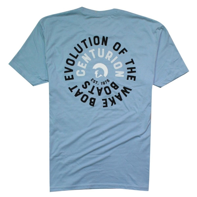 Centurion Men’s Spiral Tee in Stonewash Denim