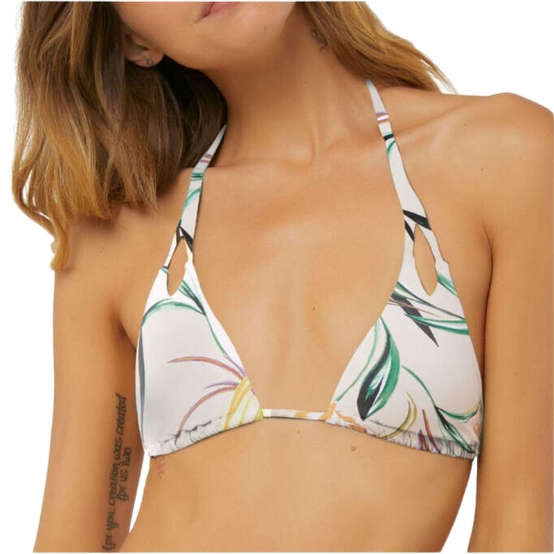 O’Neill Claris Floral Tri Top Bikini in BSH