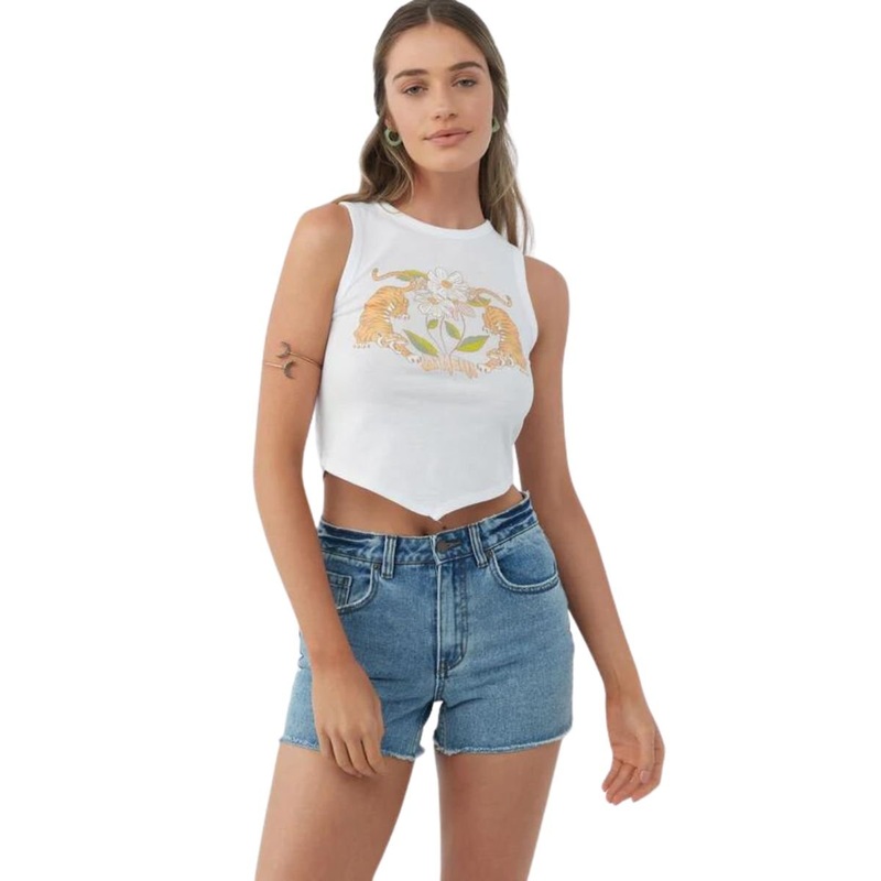 O’Neill Good Luck Tigers Tank in White