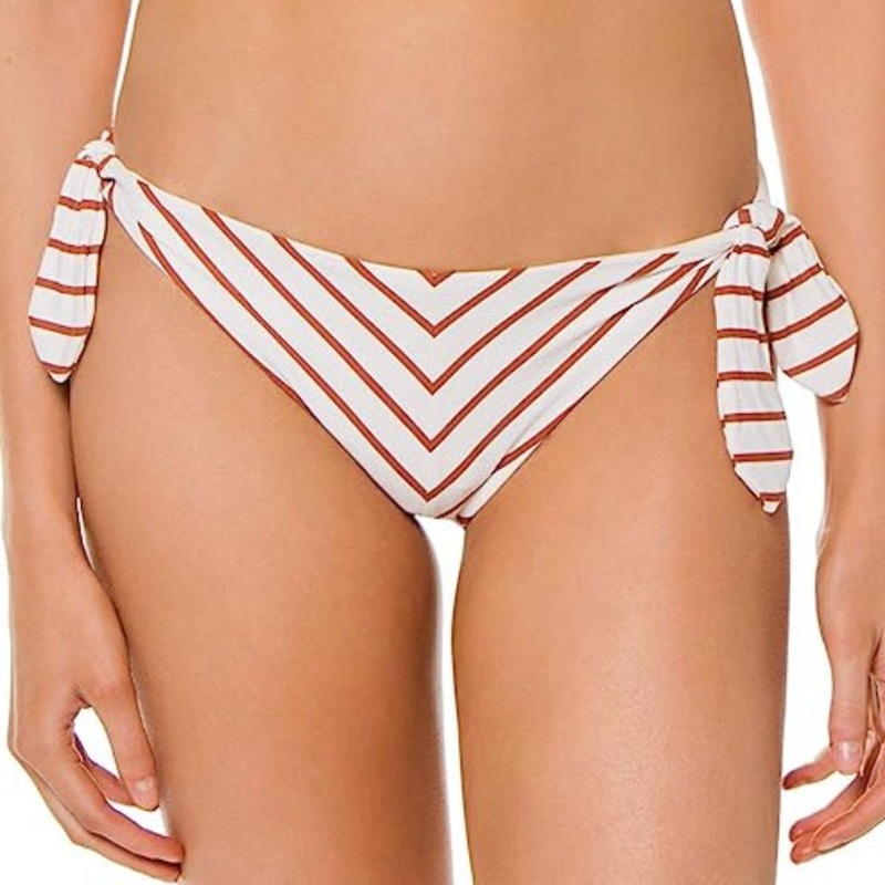O’Neill Karmen Stripe Side Tie Pant in Coconut Shell