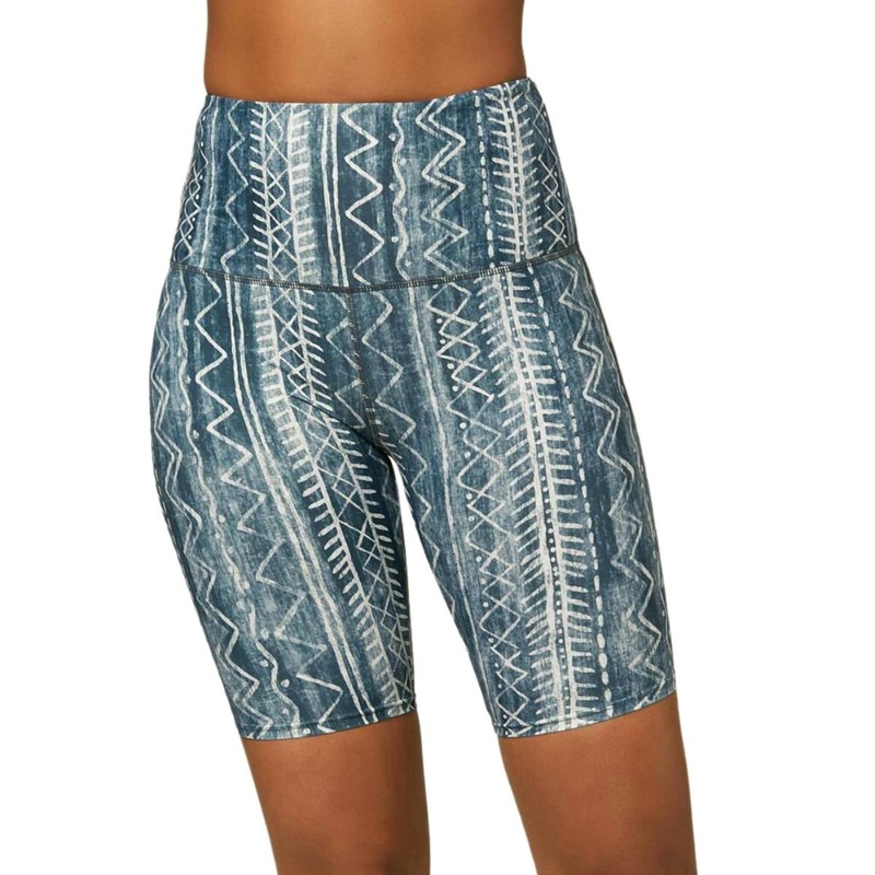 O’Neill Las Flores Bungalow Striped Bike Short in Slate