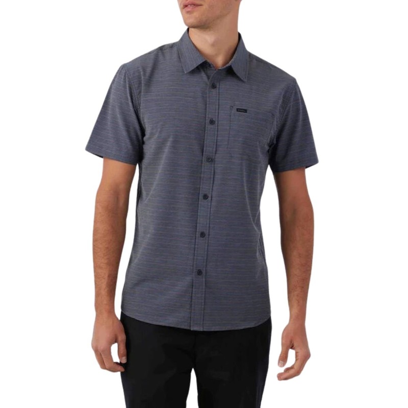 O’Neill TRVLR Traverse Stripe Shirt in Black