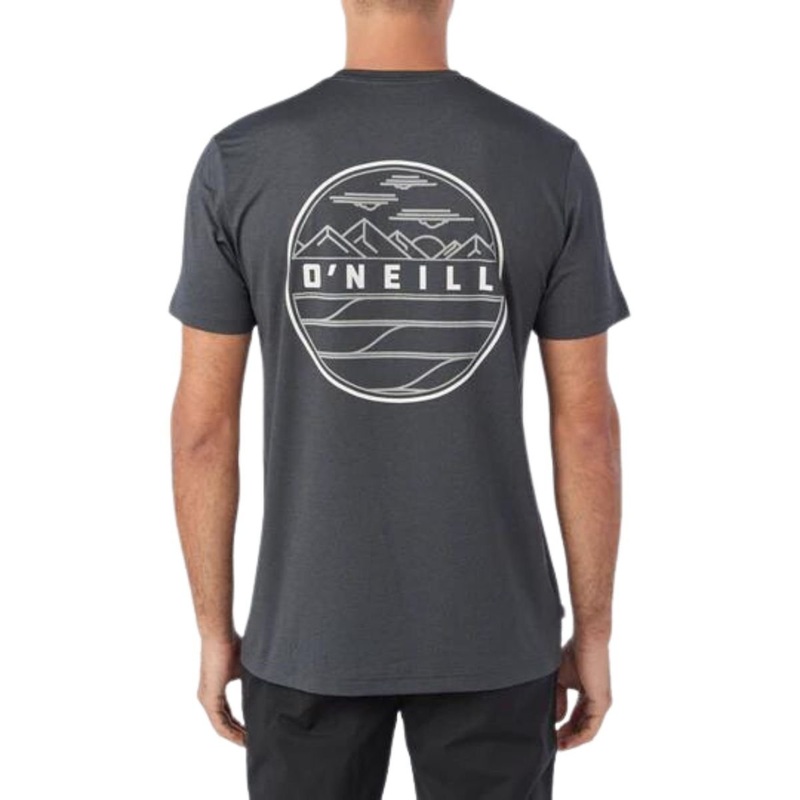O’Neill TRVLR UPF Tee in Heather Black