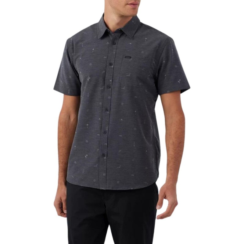 O’Neill TRVLR UPF Traverse Standard Shirt in Black