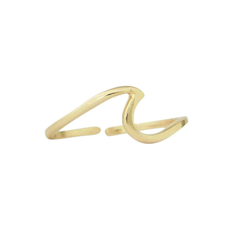Pura Vida Wave Toe Ring in Gold