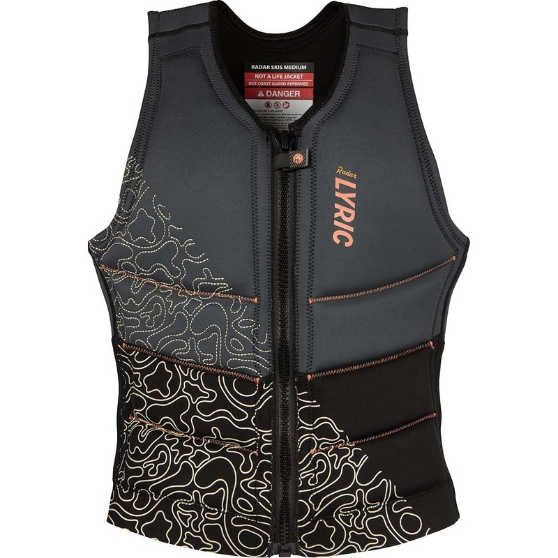 Radar Lyric Women’s Comp Wake Vest in Black / Grey / Coral