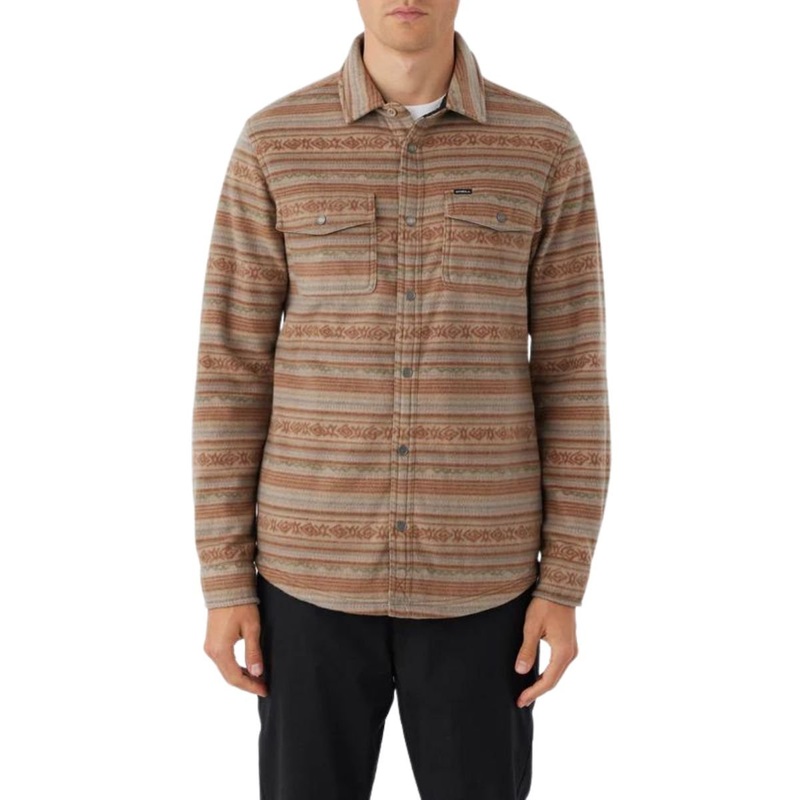 O’Neill Glacier Overshirt Superfleece in Khaki