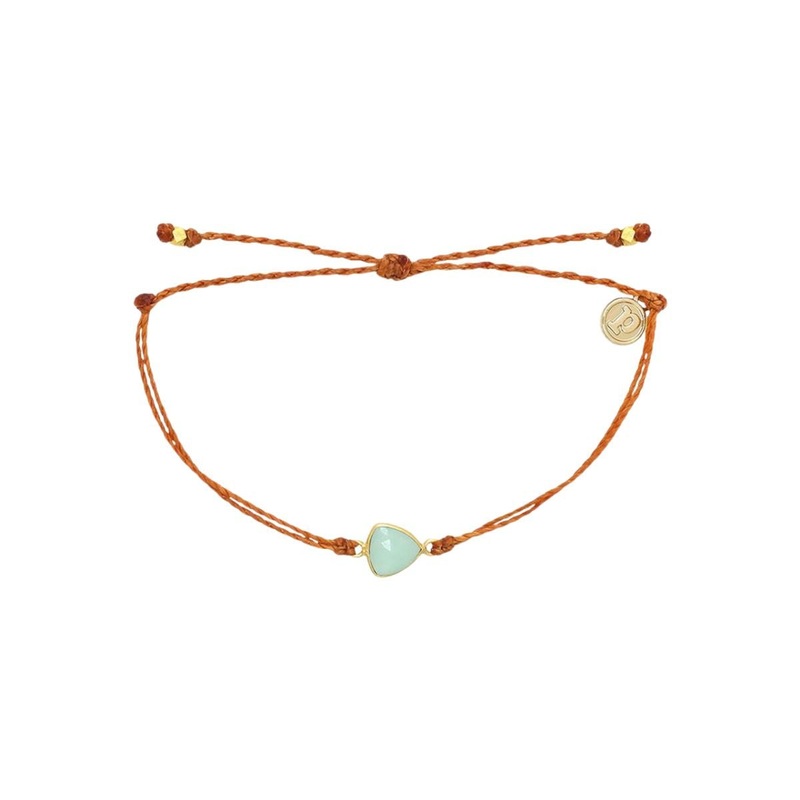 Pura Vida Gold Chalcedony Bracelet in Burnt Orange