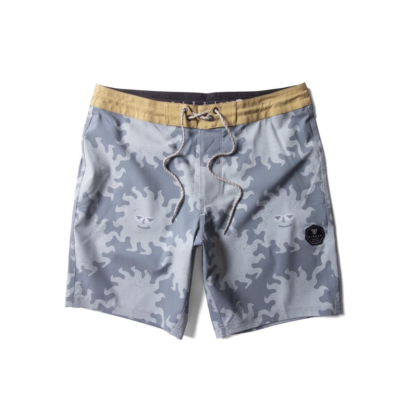 Vissla Sunburnt Shred Heads 17″ Boys Boardshort in Dark Denim