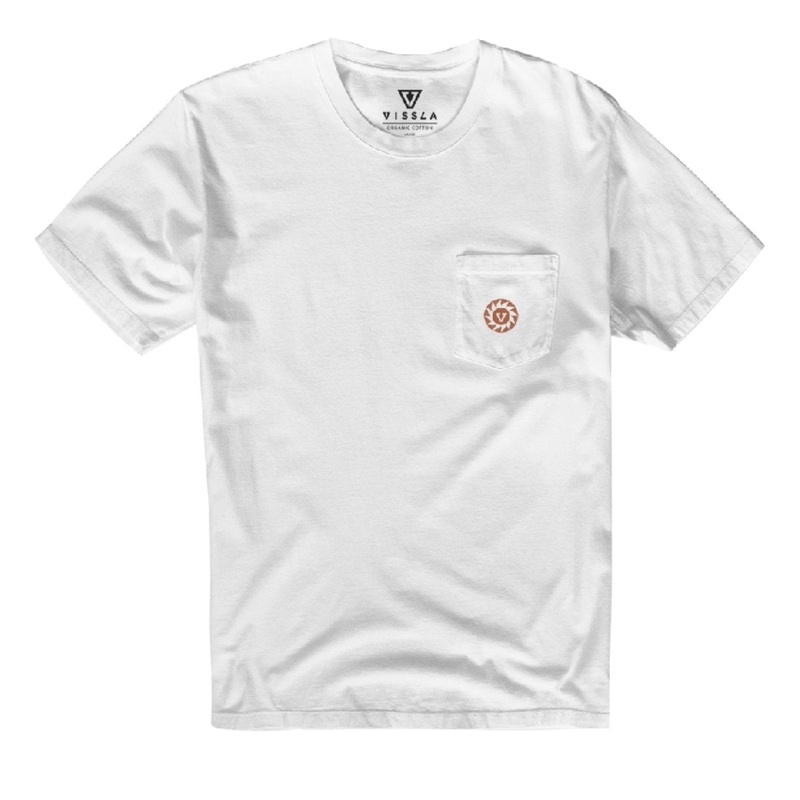 Vissla Sunburnt Shred Heads Premium Pocket Men’s Tee in White