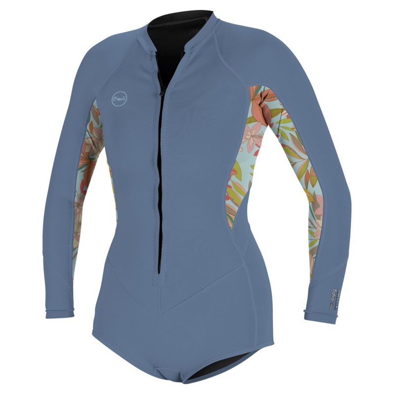 O’Neill Women’s Bahia 2/1mm FZ Long Sleeve Surf Suit in Infinity Dahlia