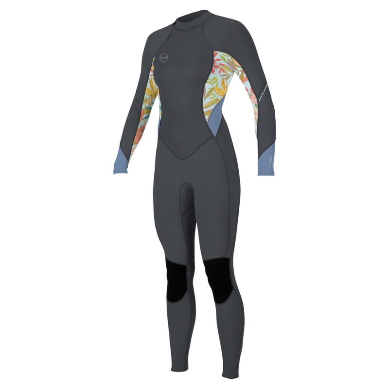 O’Neill Women’s Bahia 3/2mm BZ Full Suit in Graphite/Dahlia/Infinity