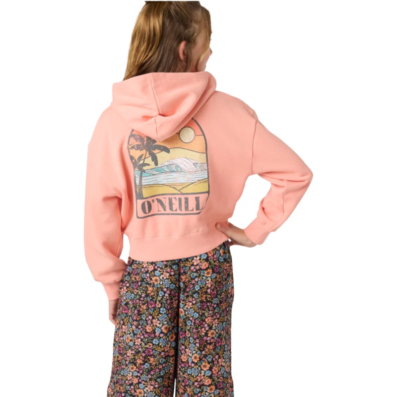 O’Neill Girls Darcie Zip Fleece in Coral Haze