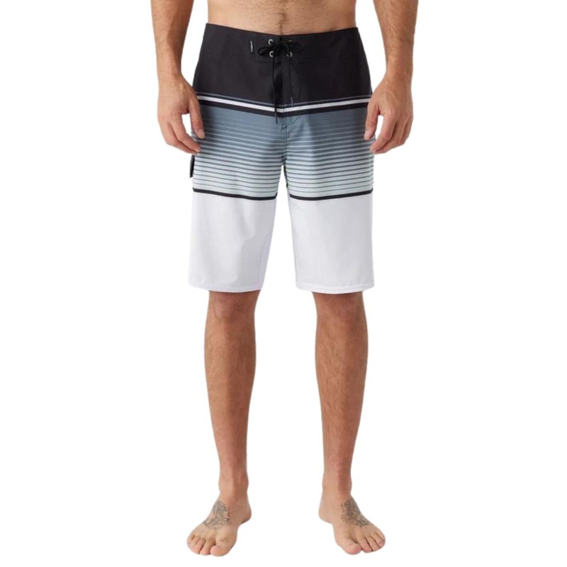 O’Neill Lennox Stripe 21″ Boardshorts in White
